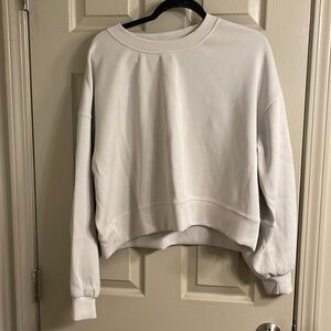 Softstream cropped crew- white opal